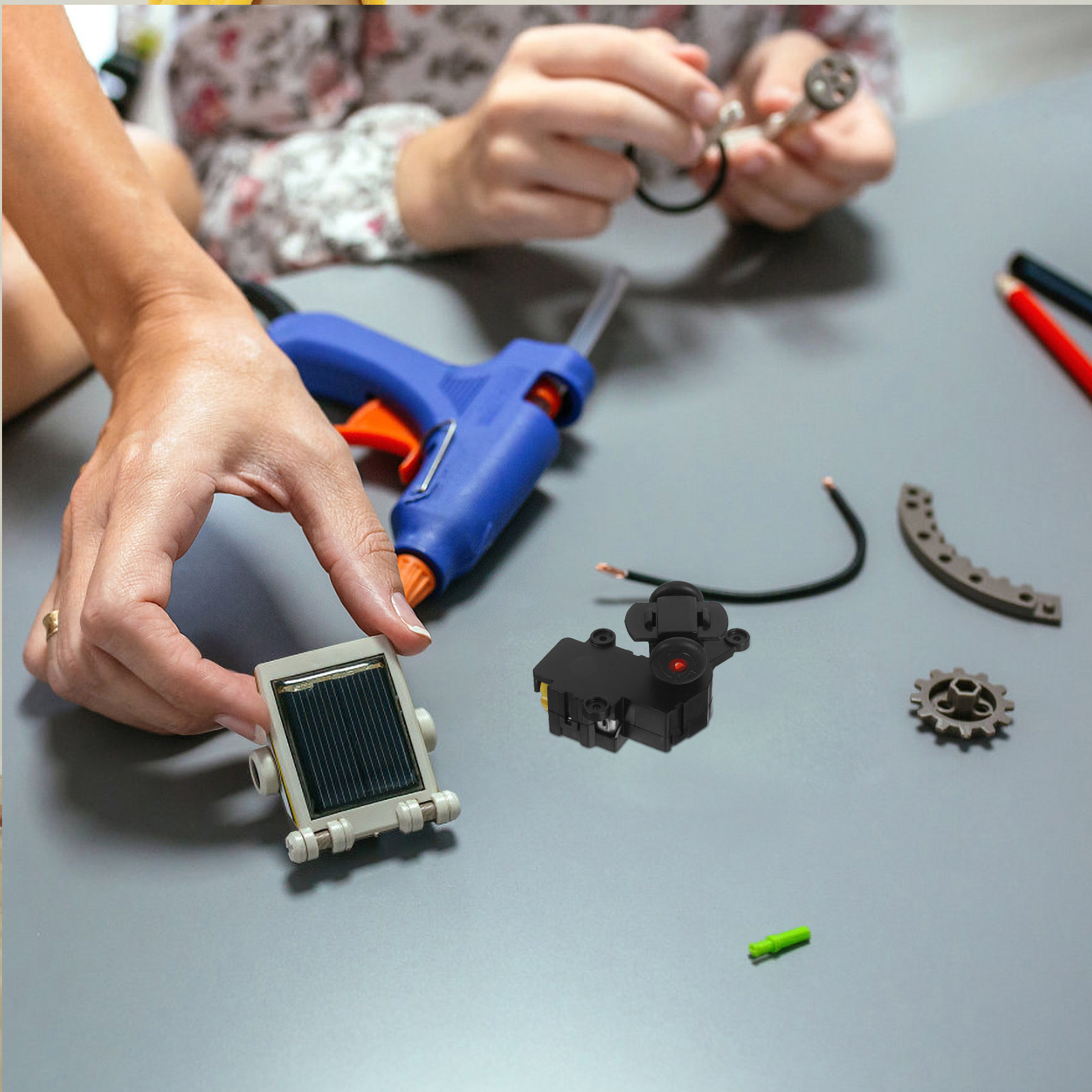 Science Project Robot - 3 sztuki – miniaturowy, automatyczny system