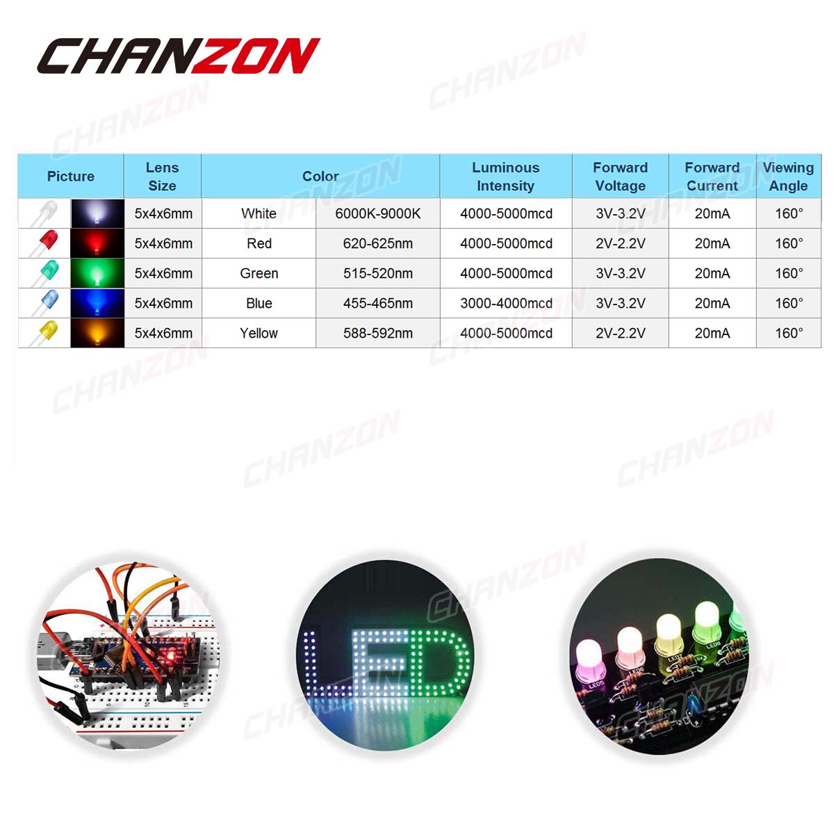 100Pcs 5mm Oval LED Diode 546  – Science And Hobby recenzja i cena