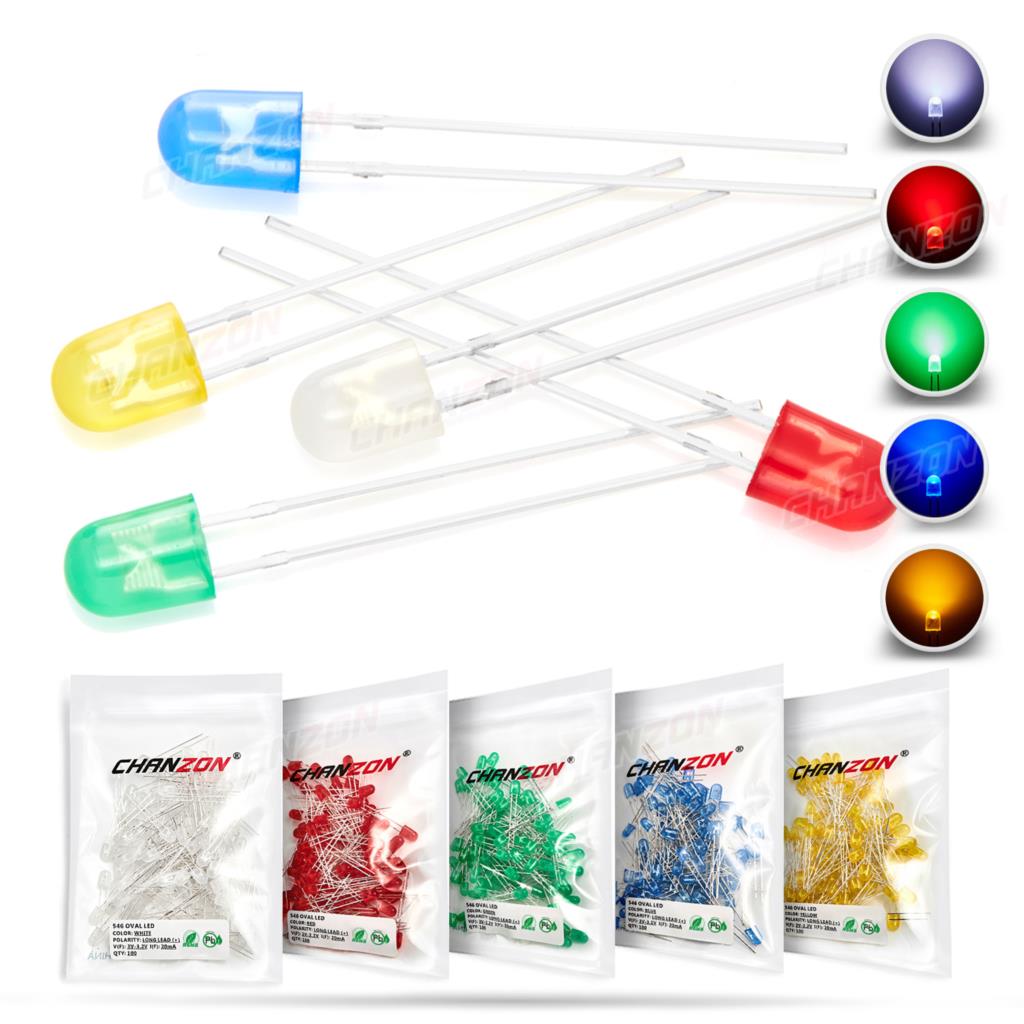 100Pcs 5mm Oval LED Diode 546  – Science And Hobby recenzja i cena